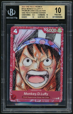 One Piece Monkey.D.Luffy 2023 Premium Card Coll. Film Red Ed. BGS 10 - Image 1
