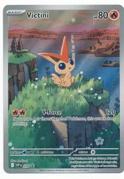 2025 POKEMON SCARLET & VIOLET BLACK STAR PROMO CARD VICTINI #208 MINT - Image 1