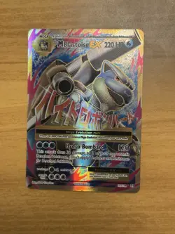 Pokemon TCG M Blastoise EX Full Art Holo Ultra Rare Card 102/108 Evolutions LP+ - Image 1