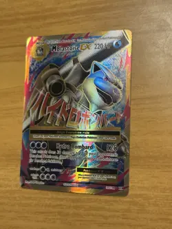 Pokemon TCG M Blastoise EX Full Art Holo Ultra Rare Card 102/108 Evolutions LP+ - Image 2