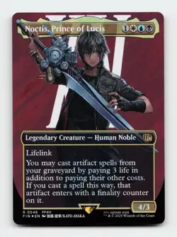 Noctis, Prince of Lucis (Borderless) (Surge Foil) FINAL FANTASY MTG Card - Image 1