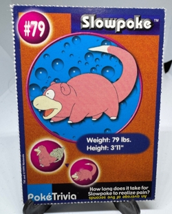 Vintage Pokemon Trivia Slowpoke Card Poketrivia Burger King 79 - Image 1
