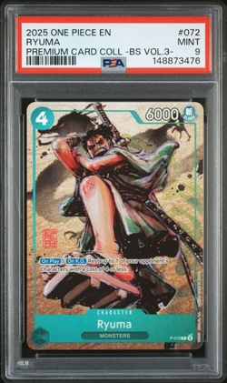 ONE PIECE RYUMA 2025 PREMIUM CARD COLLECTION BEST SELECTION VOL.3 #072 PSA 9 - Image 1
