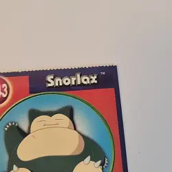 Snorlax 1999 Original Pokemon Burger King PokeTrivia Card #143 Perforated - Image 4