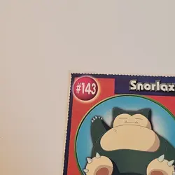 Snorlax 1999 Original Pokemon Burger King PokeTrivia Card #143 Perforated - Image 5