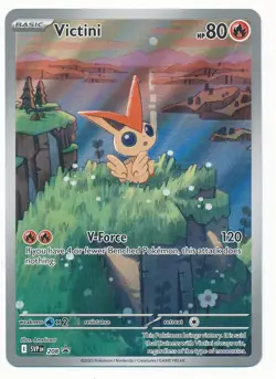 2025 POKEMON SCARLET & VIOLET BLACK STAR PROMO CARD VICTINI #208 MINT C - Image 1