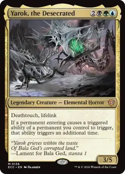 Yarok, the Desecrated Commander: Lorwyn Eclipsed NM MTG Non-Foil - Image 1