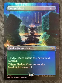 MTG Murders at Karlov Manor #326 Hedge Maze (Borderless) FOIL NM - Image 1
