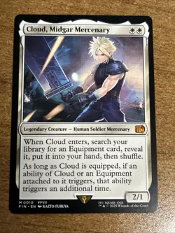 Cloud, Midgar Mercenary Final Fantasy Regular NM-M Unplayed MTG 0010 Hoxs - Image 1