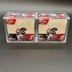 Lot (2) Pokemon SV10 Destined Rivals English Booster Boxes Sealed w/Acrylic Case - Image 1