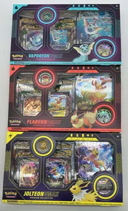 Pokemon TCG Jolteon/Vaporeon/Flareon VMAX Premium Collection Box SET SEALED - Image 1