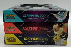 Pokemon TCG Jolteon/Vaporeon/Flareon VMAX Premium Collection Box SET SEALED - Image 4