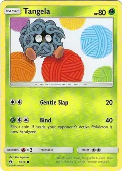 Tangela x4 1/214 Common Lost Thunder Pokemon MINT 820650804557 - Image 1