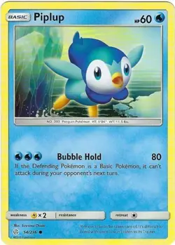 Piplup x4 Common 54/236 Cosmic Eclipse Pokemon 820650803451 - Image 1