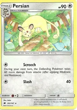 Persian x4 Rare 102/147 Burning Shadows Pokemon MINT 820650802300 - Image 1