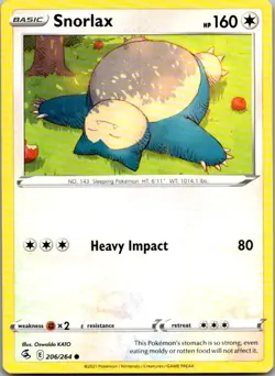 Snorlax 206/264 FUSION STRIKE Common Pokemon - Image 1
