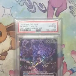 2025 One Piece Monkey D. Luffy 2nd Anniversary Set Leader OP09-061 PSA 10 - Image 3