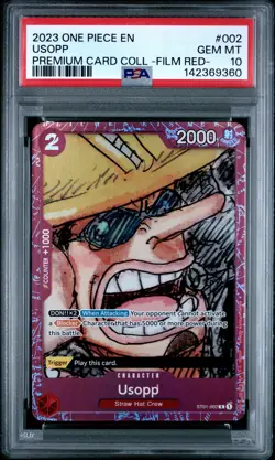 9360 Usopp 2023 One Piece Premium FILM RED Promo #ST01-002 PSA 10 - Image 1