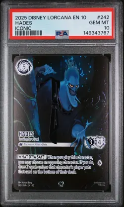 2025 DISNEY LORCANA EN 10-WHISPERS IN THE WELL HADES - LOOKING FOR A DEAL PSA 10 - Image 1