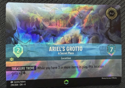 Disney Lorcana Enchanted NM - Ariel's Grotto, A Secret Place - Set 4 - 219/204 - Image 1