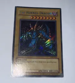 Yugioh Tri-Horned Dragon LOB-E000 Secret Rare (P) - Image 1