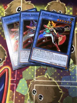 Yugioh Cyber Angel Benten X3 Super Rare RA01-EN024 1st NM Playset - Image 1