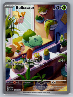 Bulbasaur 143/142 Pokemon TCG Sv07: Stellar Crown Holo Card SCR EN - Image 1