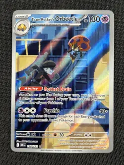 Pokemon TCG Team Rockets Orbeetle Destined Rivals 198/182 Illustration Rare Card - Image 1