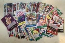 One Piece Card Game Lot Of 79 Cards, Common, Uncommon, Leaders - Image 1