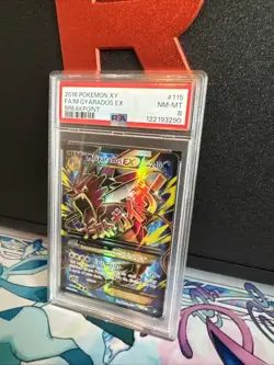 M Gyarados EX Full Art Holo Card 115/122 XY Breakpoint Pokemon Card PSA 8 NM-MT - Image 4