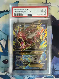 M Gyarados EX Full Art Holo Card 115/122 XY Breakpoint Pokemon Card PSA 8 NM-MT - Image 5