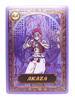 Akaza Demon Slayer Aikaho SLR SLR-018 Holo Foil Anime Trading Card - Image 1