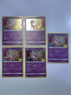 5x- Pokemon TCG Mew Celebrations 011/025 Holo Holo Rare Card Lot - Image 1