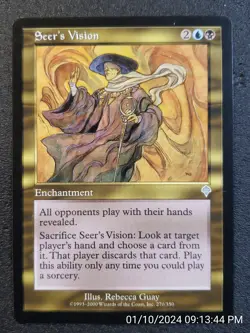 Seer's Vision Invasion MINT UN-PLAYED Uncommon CARD (DS3D1C3) - Image 1