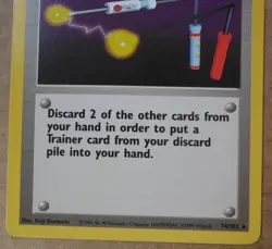 Item Finder 74/102 Rare Non-Holo Base Set Pokemon Trainer Card LP/MP - Image 3