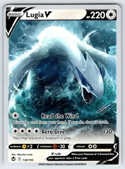 Lugia V 138/195 2023 Yokohama World Championships Pokemon Card Rare - Nm - Image 1