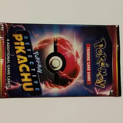Pokemon TCG Detective Pikachu 4 Card Sealed Booster Pack - Image 1