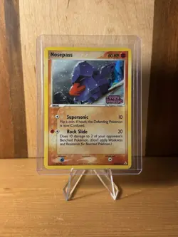 2006 Pokemon Nosepass 25/110 Holo Ex Holon Phantoms STAMPED - Image 4