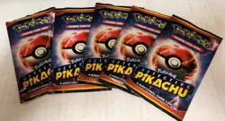 5x POKEMON DETECTIVE PIKACHU 4-CARD BOOSTER PACK LOT (5 PACKS) - Image 1