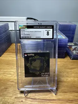 CGC 8 Snorlax 24k Gold Plated Pokemon Sticker Korean Striking Popping Candy - Image 1