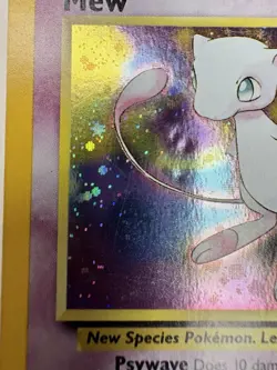 Mew Black Star 9 Promo WOTC Holo 1999 Pokemon TCG MP With Swirl - Image 2