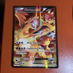Pokemon TCG Charizard EX XY121 Black Star Promo DAMAGED - Image 1