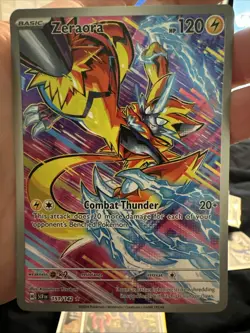 Pokemon TCG Zeraora Stellar Crown 151/142 Holo Illustration Rare - Image 1