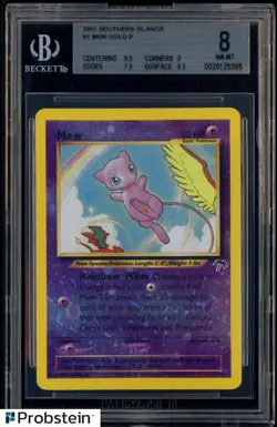 2001 Pokemon Southern Islands #1 Mew Holo P BGS 8 NM-MT - Image 1