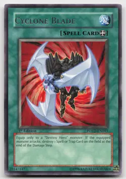 Cyclone Blade POTD-EN043 Rare Power of the Duelist Yu-Gi-Oh 1st Edition NM - Image 1
