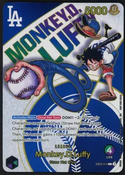 2025 ONE PIECE PROMOS DODGERS X ONE PIECE NIGHT #010 MONKEY D. LUFFY - Image 1