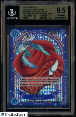 2026 One Piece Azure Sea's Seven OP09051 EN 3rd Anniversary Silver Buggy BGS 9.5 - Image 1