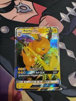 Raichu GX 20/68 Hidden Fates Holo NM Pokemon TCG Card - Image 1