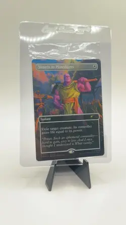 Swords to Plowshares Thanos Marvel Promo Foil Magic The Gathering Card w PSA Mag - Image 1