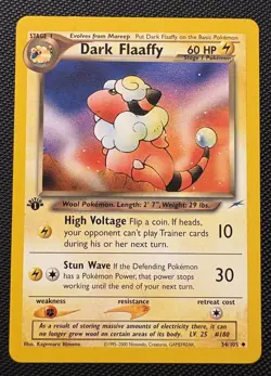 Pokemon Card - Dark Flaaffy Neo Destiny 34/105 Uncommon 1st Edition - Image 1